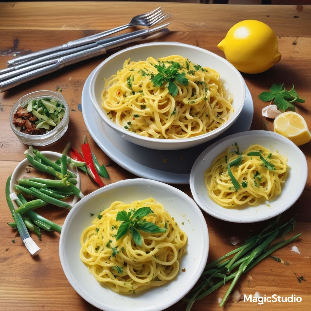 Zesty Lemon Pasta with Crisp Beans